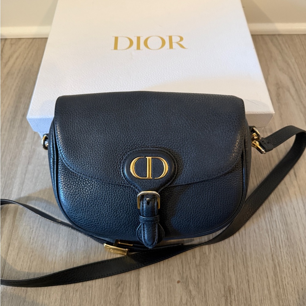 Dior Medium Bobby Black Grained Calfskin